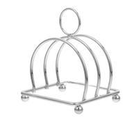 Gadpiparty Soporte de acero inoxidable para rebanadas de pan y tostadas, estante de metal, accesorio de cocina para exhibición vertical de rebanadas y ahorro de espacio de cocción