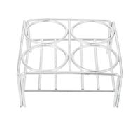 Gadpiparty Soporte de Crisol de Laboratorio de Aleación de Níquel-cromo 4 y 6 Agujeros de 36 Mm, Estante Práctico y Resistente para Mejorar la Seguridad en Laboratorios Científicos