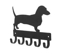 Gadpiparty Soporte de Llaves y Perchero de Pared de Hierro Negro 15X12 CM Ganchos en Forma de Perro para Colgar Llaves Correas Medallas Deportivas y Accesorios en Hogar U Oficina