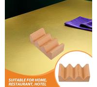 Gadpiparty Soporte de Madera para Sushi y Tacos 3 Rejillas V Bandeja Multifuncional 14X9X4 CM Expositor para Rollos de Sushi Enrollado a Mano y Tacos de Tortilla Adecuado para Servir