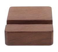 Gadpiparty Soporte de madera para teléfono móvil con borde liso y protección de dispositivos, redondo, color café, soporte de escritorio adecuado para uso en oficina, soporte multifuncional para