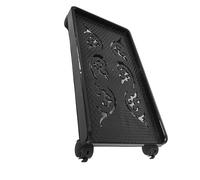 Gadpiparty Soporte Móvil para Torre de PC con Ruedas con Freno, Bandeja de Plástico PP 46x24,5x8 Cm, Color Negro, Elevador Estable para Ordenador de Escritorio bajo Mesa, Adecuado