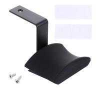 Gadpiparty Soporte para Auriculares Negro de Silicona y Metal con Adhesivo y Tornillo, Gancho Ajustable para PC y Juegos, Colgador Resistente para Auriculares de Escritorio, Almacenamiento