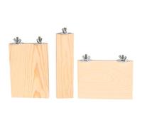 Gadpiparty Soporte para Pájaros de Madera 3 Piezas, Tabla para Loro y Hámster, Percha de Rama Natural para Jaula, Trampolín para Ejercicio de Aves Pequeñas, Accesorio para Mascotas Pequeñas