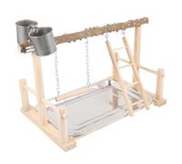 Gadpiparty Soporte para Pájaros De Madera De Flores De Pimienta, Percha Natural Interactiva, Tamaño 8, Plataforma De Juego para Jaulas, Accesorio para Entrenamiento y Descanso De Loros