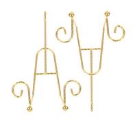 Gadpiparty Soporte para Tazas de Encimera de Cerámica Acabado Chapado en Oro, Organizador para 2 Tazas, Expositor Compacto para Cocina y Estación de Café, Rejilla para Secar y Almacenar