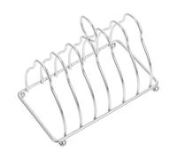 Gadpiparty Soporte para tostadas con diseño multicapa de acero inoxidable, 6 rebanadas, resistente a la corrosión y ahorra espacio, estante para almacenamiento y exhibición de cocina