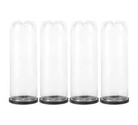 Gadpiparty Soporte Transparente Paquete de 4 Unidades para Tapa Negra Balones de Tenis Contenedor Multifunción de PVC Resistente y Antideslizante para Organización Deportiva