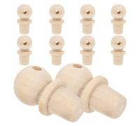 Gadpiparty Tapones de Madera Medianos para Botellas, 10 Piezas, Remates de Calabaza de Madera sin Terminar, Ajuste Hermético para Sellado, Accesorios para Bricolaje y Decoración de Hogar