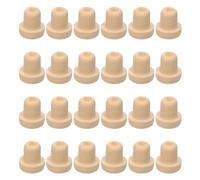 Gadpiparty Tapones para Botellas de Vino Reutilizables de Goma Beige Efecto de Sellado, 24 Piezas para Fiesta y Banquete