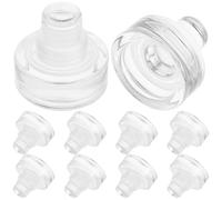Gadpiparty Tapones para botellas de vino y conserva, sabor original, vidrio y silicona, juego de 10 piezas reutilizables en forma de T para mantener bebidas para vino y botellas de cerveza para uso
