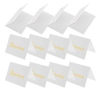 Gadpiparty Tarjetas de de Papel Blanco Doble Cara 50 Ligeras y Resistentes, Forma de Tienda para Bodas y Fiestas