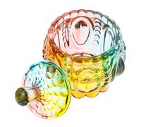 Gadpiparty Tarro de Joyería de Vidrio Europeo de 200ml Tapa, Compacto y Decorativo para Bodas y Almacenamiento Seguro de Dulces