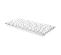 Gadpiparty Teclado Inalámbrico Hebreo Material Abs Blanco para Computadora Teclado Completo de Tamaño Estándar Teclas Silenciosas y Fácil de Llevar Bolsa Adecuado para Negocios
