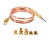 Gadpiparty Termopar para Chimenea de Cobre Dorado Compatible Estufas y Hornos, Sensor Preciso para Control de Temperatura en Calefacción y Barbacoa
