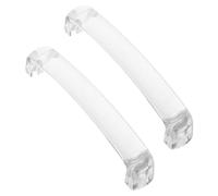 Gadpiparty Tiradores de Cajones Transparentes Acrílicos 2 Piezas Tiradores Ergonómicos para Armarios y Muebles de Cocina Tiras de Manija Invisibles para Puertas y Cajones Diseño Sólido y
