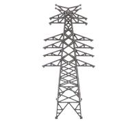 Gadpiparty Torre eléctrica en miniatura modelo 1:100 escala Pla Torre de transmisión con detalles realistas y montaje rápido para construcción de dioramas y demostraciones arquitectónicas