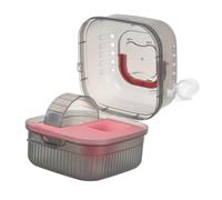 Gadpiparty Transportín Portátil para Mascotas Pequeñas Doble Capa Jaula de Transporte Compacta para Hurones y Hámsteres Material Plástico Resistente Color Rosa Adecuado para Viajes y