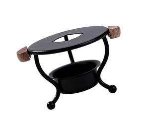 Gadpiparty Trípode de hierro resistente al calor para uso en bricolaje, horno de cera de fusión manos libres adecuado para familiares y amigos, calentador de sello negro único