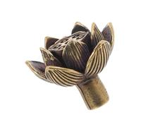 Gadpiparty Vintage Lotus Flower Brass Cabinet Door Handles Durable Retro Style Decorative Drawer Pulls For Kitchen Wardrobe And Furniture