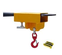 GaeaAuto Gancho de elevación de carretilla elevadora, capacidad de 2200 libras, grúa móvil individual con gancho giratorio y dispositivo de gancho de elevación de horquilla grande con tornillo en T