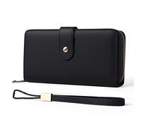 GAEKEAO Cartera de Mujer de Cuero, Monederos para Mujer de Gran Capacidad con Bloqueo RFID, Billetera Mujer con 14 Ranuras para Tarjetas y Bolsillo de Cremallera para Monedas