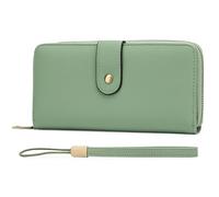 GAEKEAO Cartera de Mujer de Cuero, Monederos para Mujer de Gran Capacidad con Bloqueo RFID, Billetera Mujers con 14 Ranuras para Tarjetas y Bolsillo de Cremallera para Monedas