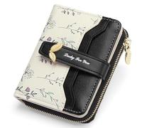 GAEKEAO Cartera Mujer Pequeña, Monedero Mujer con Bloqueo RFID, Billetera con Cremallera Bolsillo Monedero Slim Tarjetero