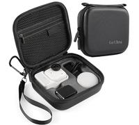 GAEKOL Bolsa de transporte para maleta Insta360 Go Ultra, piel sintética, funda de almacenamiento rígida, compatible con homólogos magnéticos/accesorios Easy Clip, bolso impermeable para Insta 360 GO