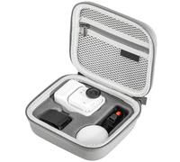 GAEKOL Bolsa de transporte para maleta Insta360 Go Ultra, piel sintética, funda de almacenamiento rígida, compatible con homólogos magnéticos/accesorios Easy Clip, bolso impermeable para Insta 360 GO