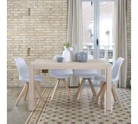 Gael mesa de comedor extensible rectangular 140/190 de madera color natural