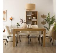 Gael mesa de comedor extensible rectangular 140/190 roble