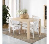 Gael mesa de comedor extensible rectangular 160/210 de madera color natural