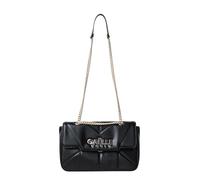 Gaëlle Paris Bolso bandolera de piel acolchada negra con cadena plateada