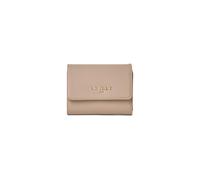 Gaelle Paris Cartera pequeña piel camel con logotipo metálico, camel, S, Contemporáneo