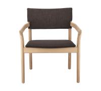 Gärsnäs Sillón Vyn con respaldo tapizado Monocoat natural-Lido 46 mole