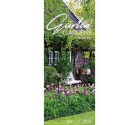 Gärten 2026: Schmaler Wandkalender. Foto-Kunstkalender von Garten-Stilleben. PhotoArt Vertikal Kalender. 28,5 x 69 cm.