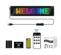 GAESHOW Flexo Letrero LED Programable, con Control Por AplicacióN Bluetooth, Funciona con Usb, para Coche, CamióN, Tienda, Bar, Graffiti, Texto, AnimacióN, Publicidad, 37.4 x 9.2 cm (L)