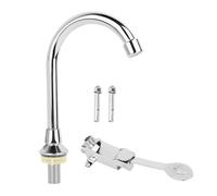 GAESHOW Grifos de Pie Manos Libres, Grifo de Pedal Agua Fría y Caliente G1/2, Control de Grifo con el Pie para Lavarse las Manos Sanitarias en el Hospital, Baño, área Pública