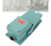GAESHOW Interruptor de Pedal, AC 250V 15A 1NO 1NC, Interruptor de Pedal de Pie de Aluminio Antideslizante Momentáneo, Accionado Controlador Línea Ensamblaje Máquina Soldadura