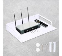 GAESHOW Soporte de enrutador Espacio de aluminio Enrutador WiFi montado en la pared Caja de TV Proyector DVD Estante de enrutador con soporte de carga alta