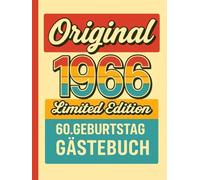 Gästebuch Geburtstag 60: Gebundenes Buch mit Fragen zum Ausfüllen mit Erinnerungen, Wünschen und Fotos - Geschenkidee zum 60. Geburtstag für Frauen, Männer und Oma