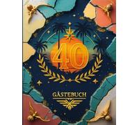 Gästebuch zum 40. Geburtstag - Retro-Edition im 80er-Stil | Hochwertiges Geschenk mit Hardcover | Erinnerungsbuch für Männer & Frauen