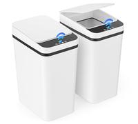 Gaethra 2 Papelera Baño Pequeña, Scubo de Basura con Sensor Inteligente de 12L, 3 modos de funcionamiento, Cubo Basura Automatico Silencioso e Impermeable, para Cocina, Oficina, Sala de Estar