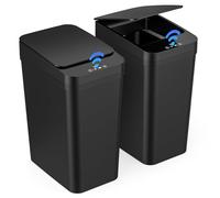 Gaethra 2 Papelera Baño Pequeña, Scubo de Basura con Sensor Inteligente de 12L, 3 modos de funcionamiento, Cubo Basura Automatico Silencioso e Impermeable, para Cocina, Oficina, Sala de Estar
