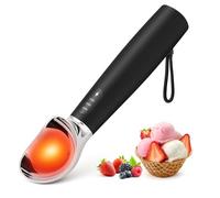 Gaethra Cuchara Helado, Cuchara de Helado Eléctrica con 3 Posiciones de Calentamiento, Recargable, Impermeabilidad IPX7, Porcionador de Bolas Antiadherente, Ice Ball Scoop para Helados Duro