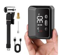 Gaethra Mini Bomba de Aire Bicicleta, 130 PSI Inflador Electrico Bicicleta con Manómetro, Apagado Automático, Hinchador Electrico, para Bicicleta de Carretera, Eléctrica, MTB y Urbana