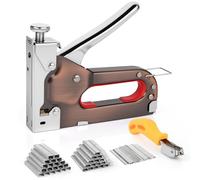 Gaethra Set Grapadora 3-en-1 - Pistola Grapadora para Madera con 3000 Grapas y Extractor de Grapas, Grapadoras Tapicero con Fuerza Ajustable, Ideal para Trabajos Finos, Decoración y Fijación de Cables