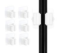 GAEVAZ®️ Colgador de Escobas y Fregonas Adhesivo | Soporte Organizador Multiusos | Ideal para la Cocina, Baño, Lavandero y Cuartillo de Limpieza (Pack de 6, 5,5 x 5,5 cm)