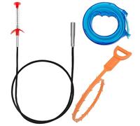 GAEVAZ® Desatascador Tuberias Profesional | Cable Desatascador Tuberías Flexible | Kit 3 Piezas ideal para Ducha, Fregadero, Lavabo y Bañera (Kit Desatascador)